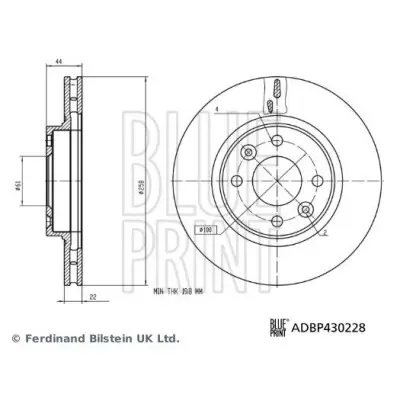Oferta Especial Disco de freno BLUEPRINT ADBP430228